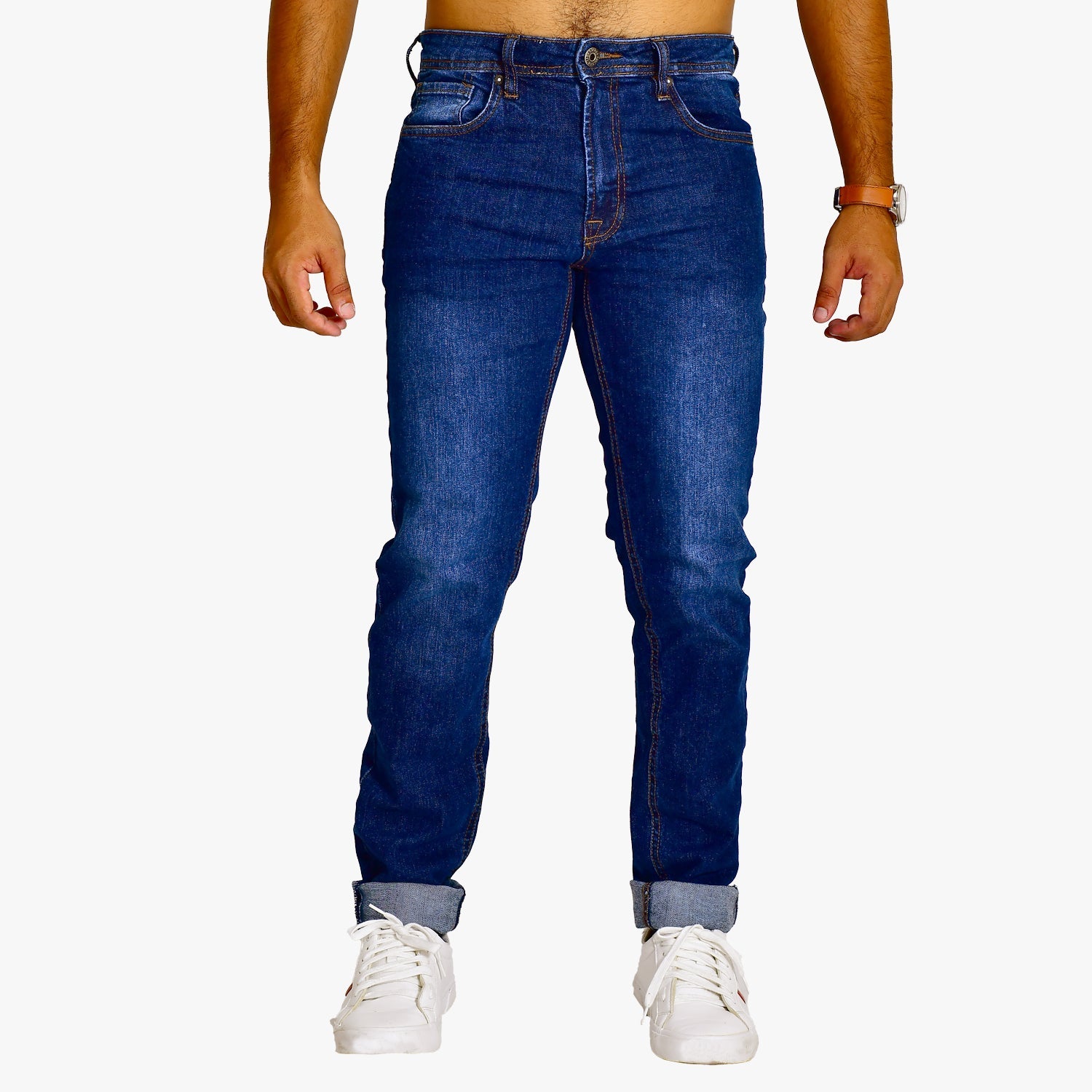 JJ22 Dark Blue Men's Denim Pant Slim Fit Ditch Plains Jeans