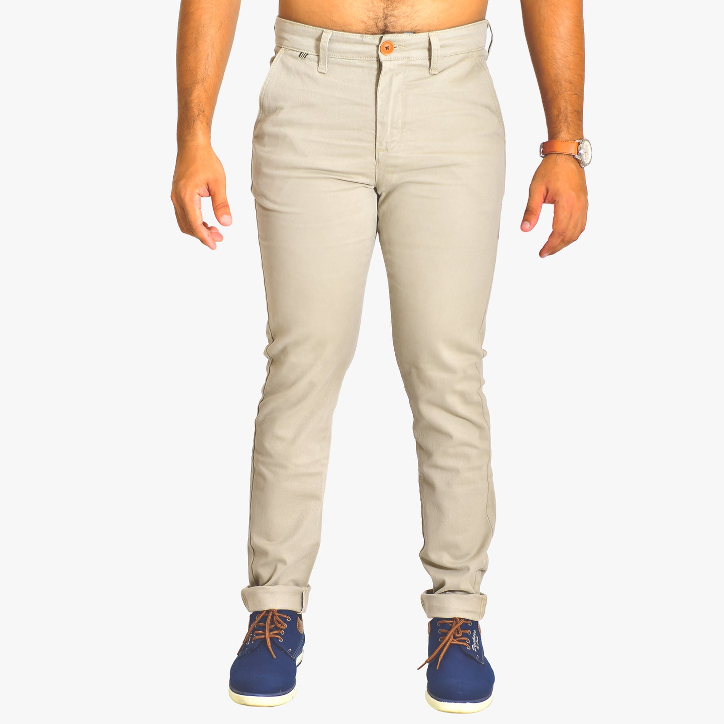 WOKE Men's Chino Slim Fit - Beige