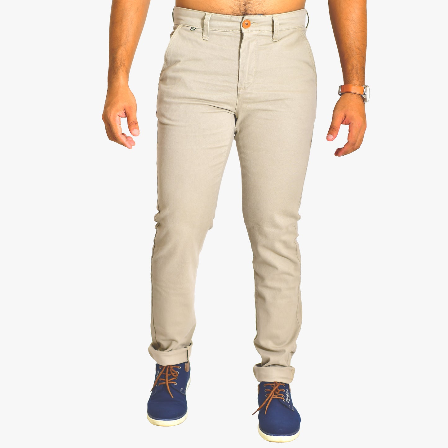 WOKE Men's Chino Slim Fit - Beige