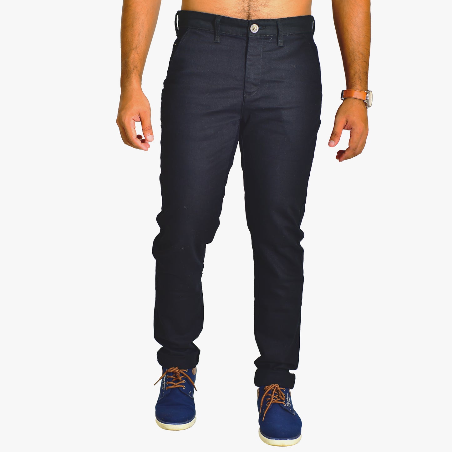 WOKE Men's Chino Slim Fit - Black