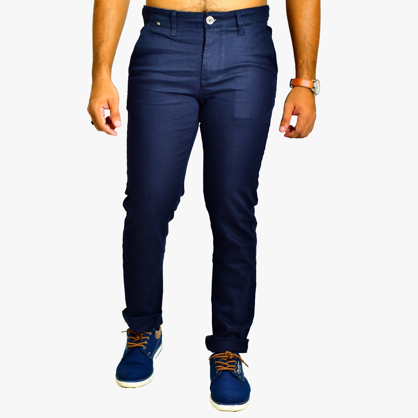 WOKE Men's Chino Slim Fit - Navy