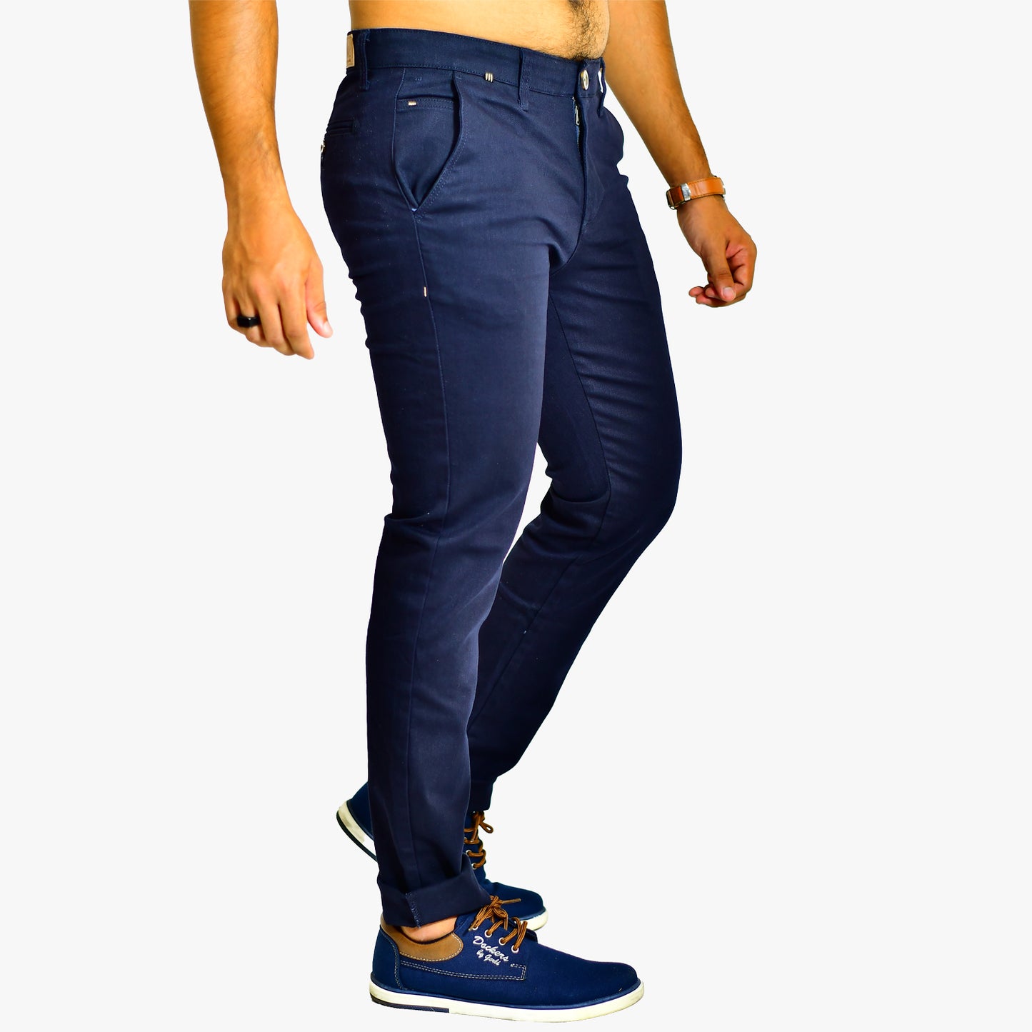 WOKE Men's Chino Slim Fit - Navy